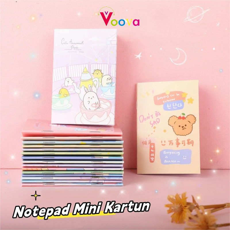 

VOOVA Buku Tulis Mini Motif Kartun Note Book Mini Cartoon Mini Book Notepad Karakter Buku Tulis Memo Kecil