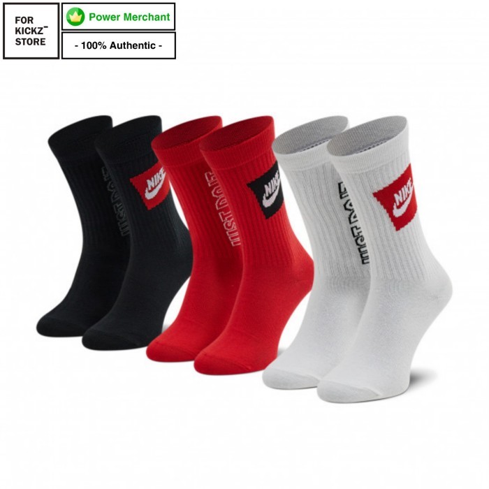 [New Collection]Promo NIKE SPORTSWEAR EVERYDAY ESSENTIAL CREW SOCKS MULTI (3 PAIRS) - XL (46 - 50)