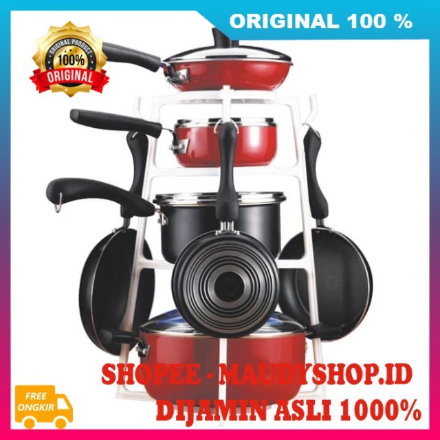 Rak Pantree Cookware Rak Panci Susun Rak Panci Bawah Wastafel Rak Teflon dan Panci Rak Susun Panci d