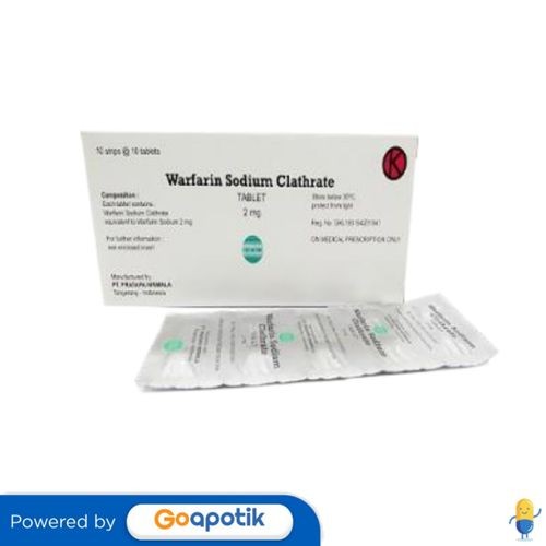 Warfarin Sodium Clathrate Pratapa 2 Mg Box 100 Tablet