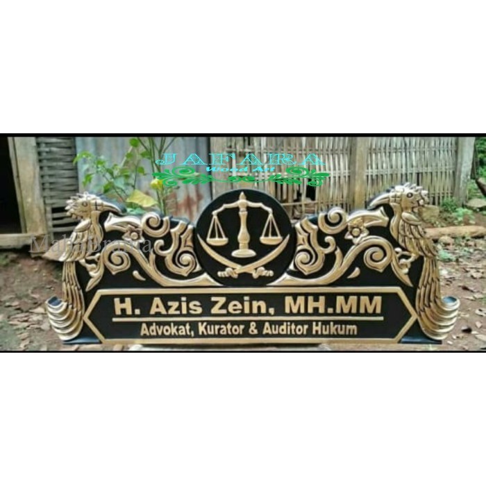 

Papan Nama Meja / Papan Nama Jabatan Ukir Kayu Jati Bisa Costume MB3212