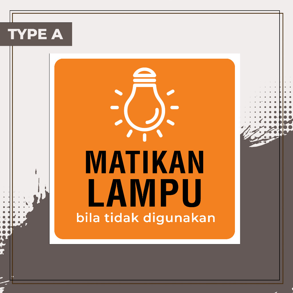 

Stiker Matikan Lampu / Stiker Hemat Energi / Stiker Hemat Listrik multi Sticker