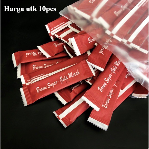 

10pcs Gula Merah Sachet Brown Sugar Kemasan Stik