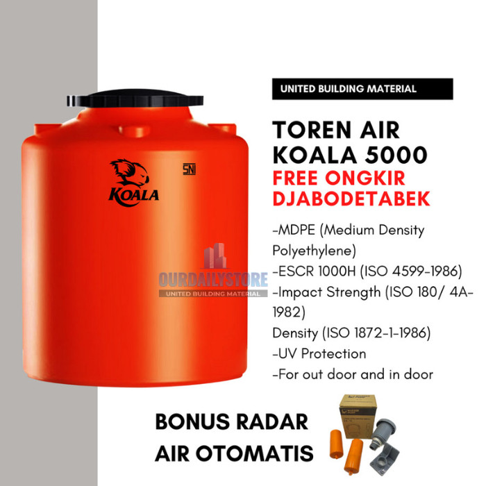 TANGKI AIR TOREN AIR 5000 liter