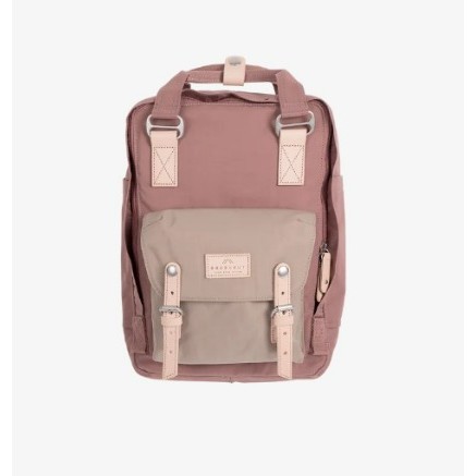 Doughnut Macaroon Backpack Crinkle Nylon Chestnut X Almond Tas Unisex - D010-2512-F