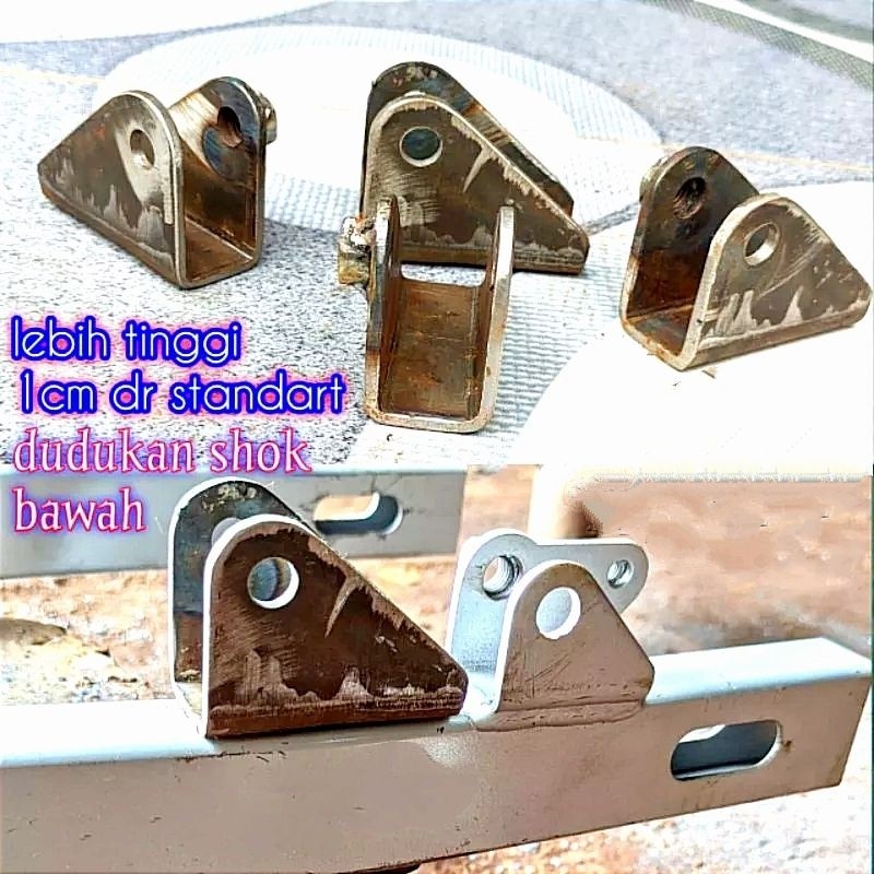 dudukan peninggi shock belakang Pangkon braket shockbreaker arm kaze ninja RX king RXZ CB GL MP tige