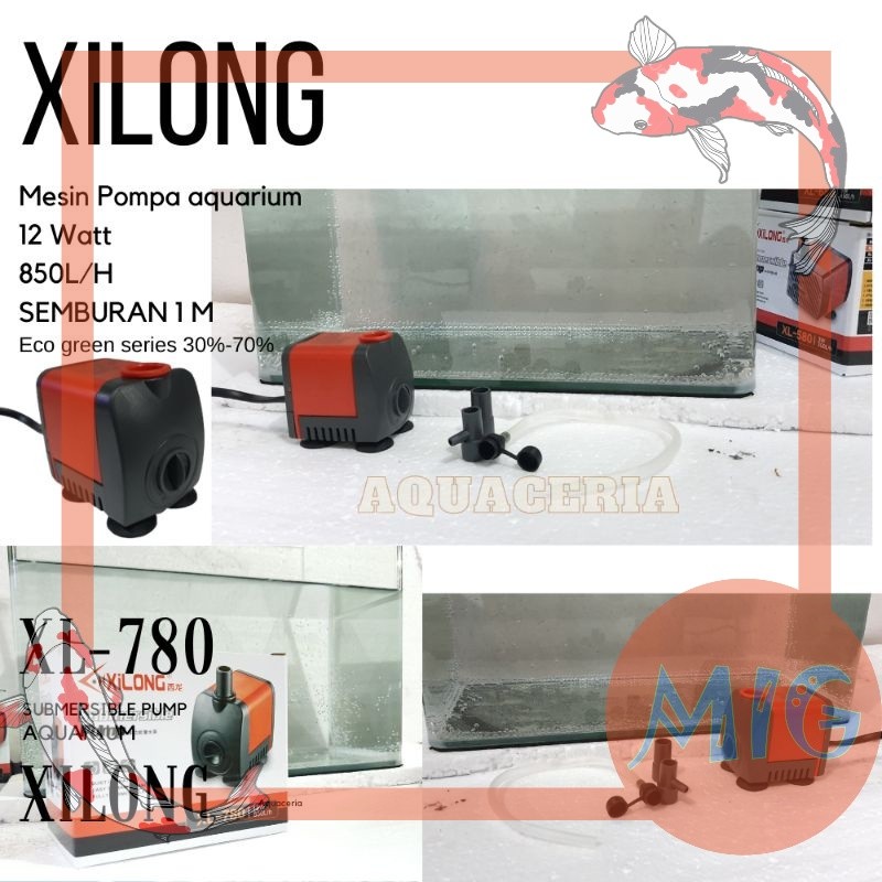 Mesin pompa Aquarium XILONG XL 780 Mesin Celup mini Tank aquarium