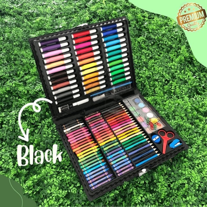 

Andma Crayon Set Peralatan Gambar & Lukis Pensil Warna/ Art Set isi 150 pcs - Black