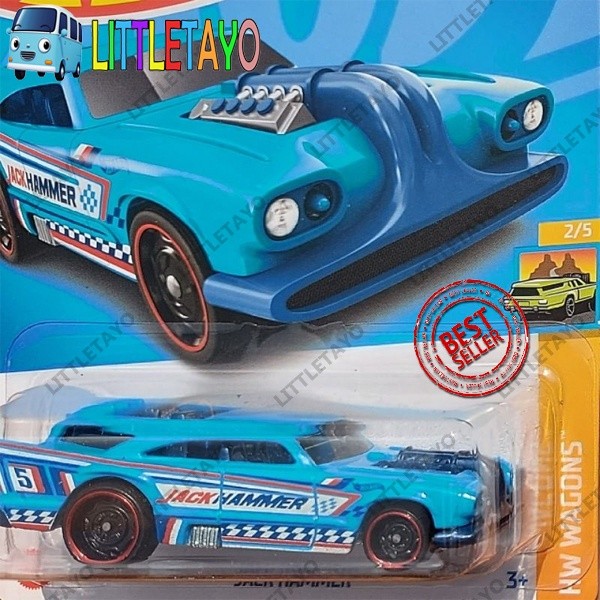 HOTWHEELS JACK HAMMER 2023 BIRU MUSCLE HW WAGONS