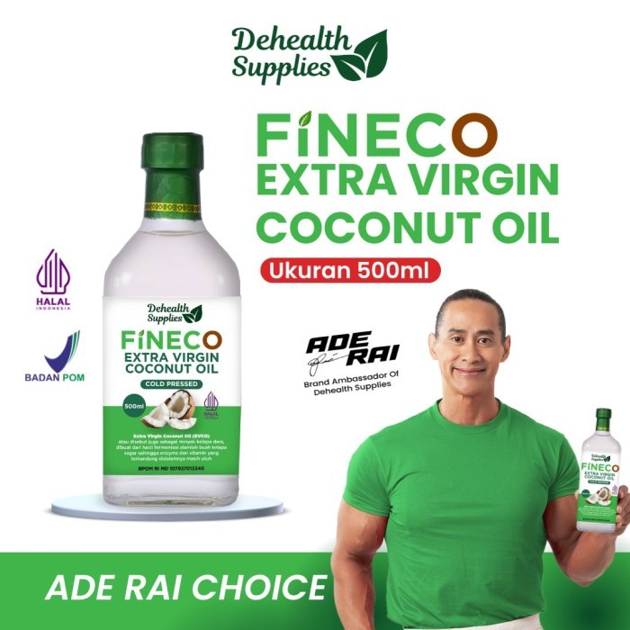 

Dehealth Supplies FINECO Extra Virgin Coconut Oil 500ml Botol kaca