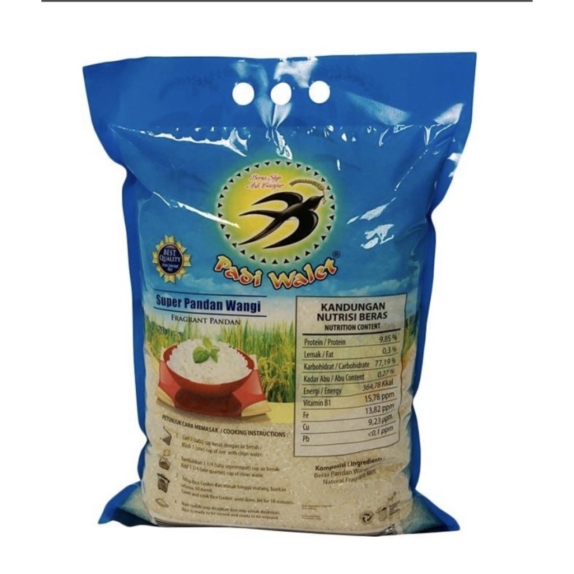 

Beras pandan wangi padi walet 5kg