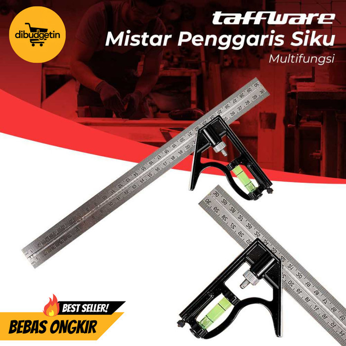 

Taffware Mistar Penggaris Siku Adjustable Angle Ruler Waterpass 305mm - ZEAST
