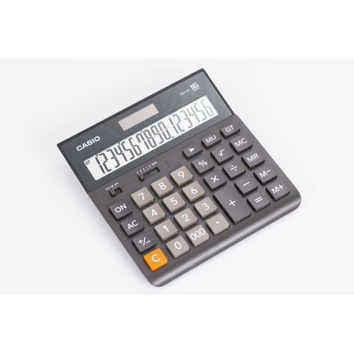 

CASIO Kalkulator Meja Serie DH-16-BK Office Desktop Wide H Series Calculator