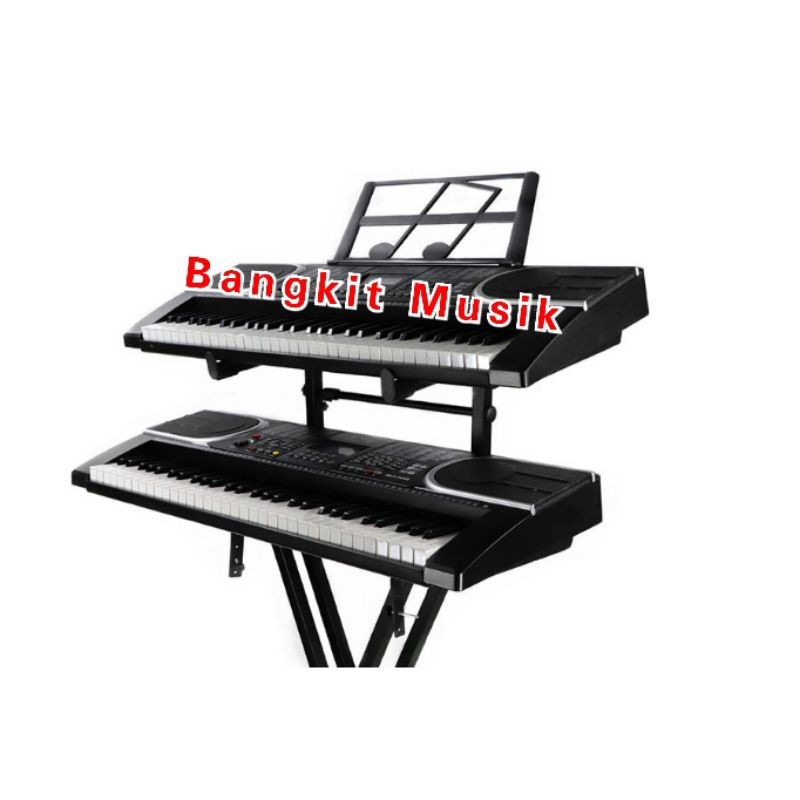 JU87Y STAND KEYBOARD SUSUN DOBEL 2 TINGKAT STAND KEYBOARD DUA SUSUN DOUBLE