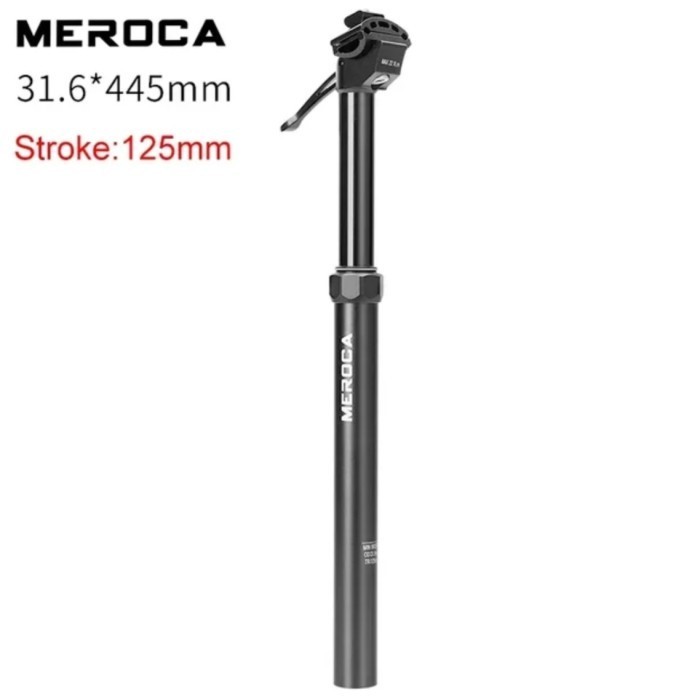Meroca Dropper Seatpost Hydraulic Hidrolik Seatpost Sepeda - 31.6 Travel 125