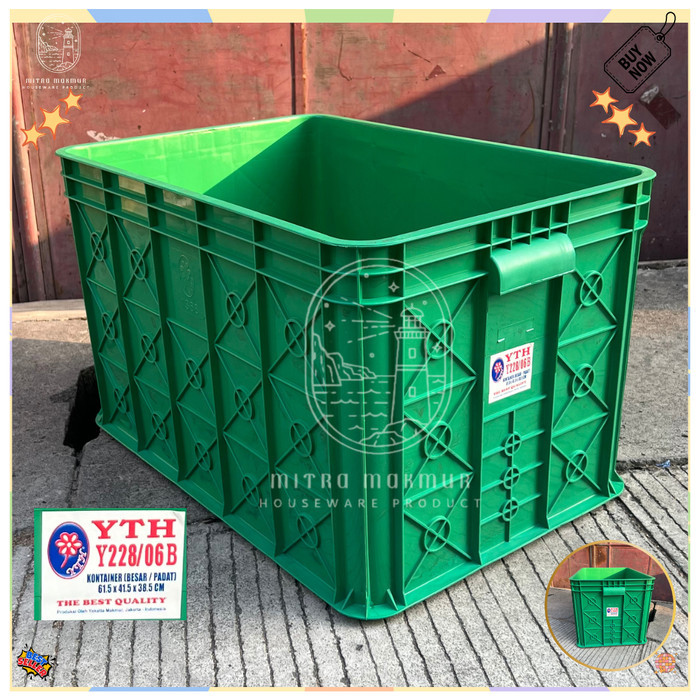 

Kontainer Industri Plastik YTH Container Box Keranjang Krat Rapat YTH 19 06 08 B - YTH 19-B, HITAM.