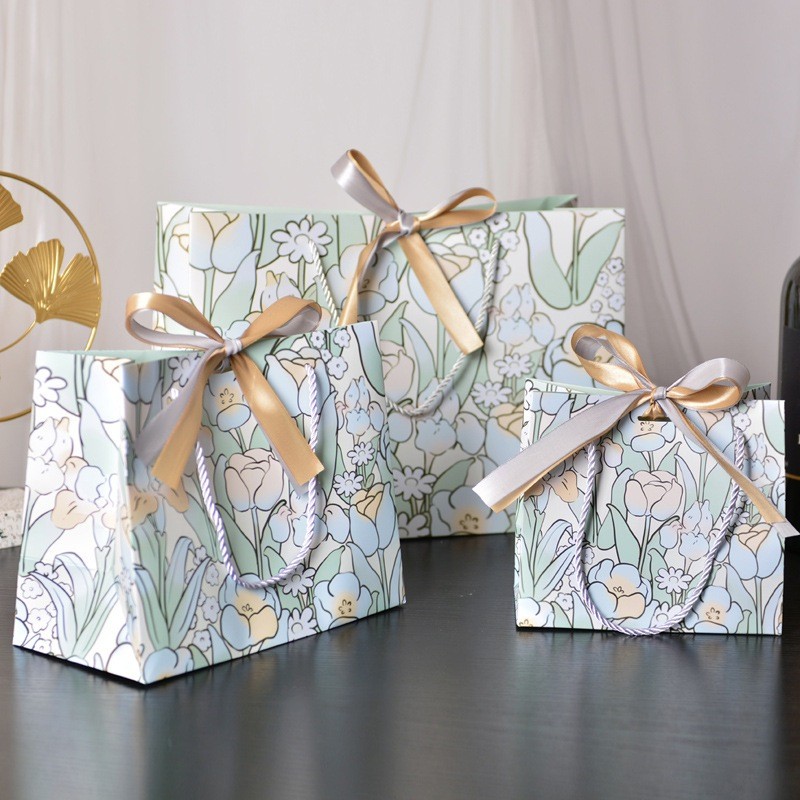 

PREMIUM Paperbag Motif Forest Flower Souvenir gift bag + Pita Tebal Tas Kado Tas Permen Tas Hadiah