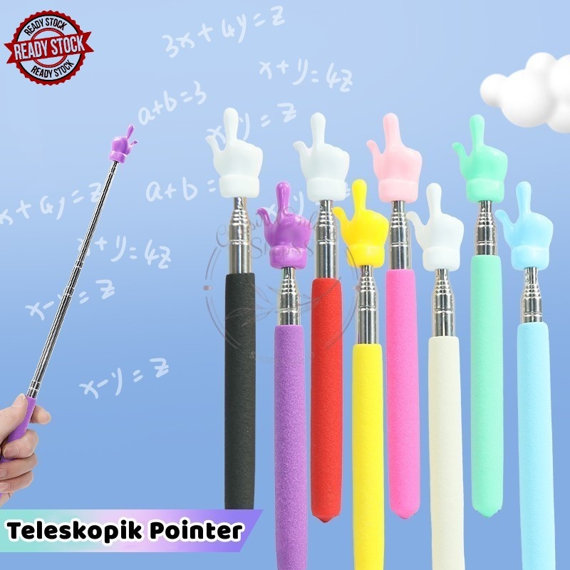 

GOS-A112-Tongkat penunjuk whiteboard untuk guru mengajar / Tongkat penunjuk papan tulis praktis / ATK Extendable pointer teleskopik untuk mengajar kantor sekolah pelajar anak Telescopik finger reading stick