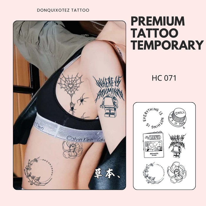 PREMIUM Tattoo Temporary Tato Semi Permanen Fruit ink HC-071 tato temporer minimalis kualitas premiu