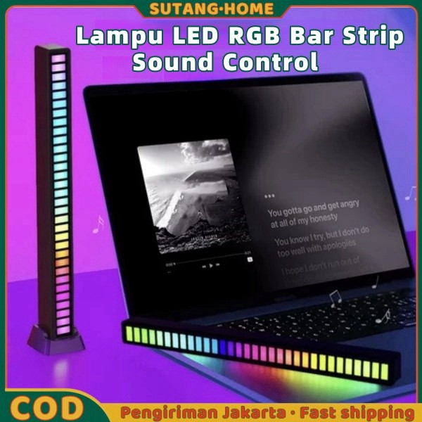 【SUTANG】Lampu Music LED RGB Bar Strip Spectrum Sound Control Atmosphere Light Music level light Lamp