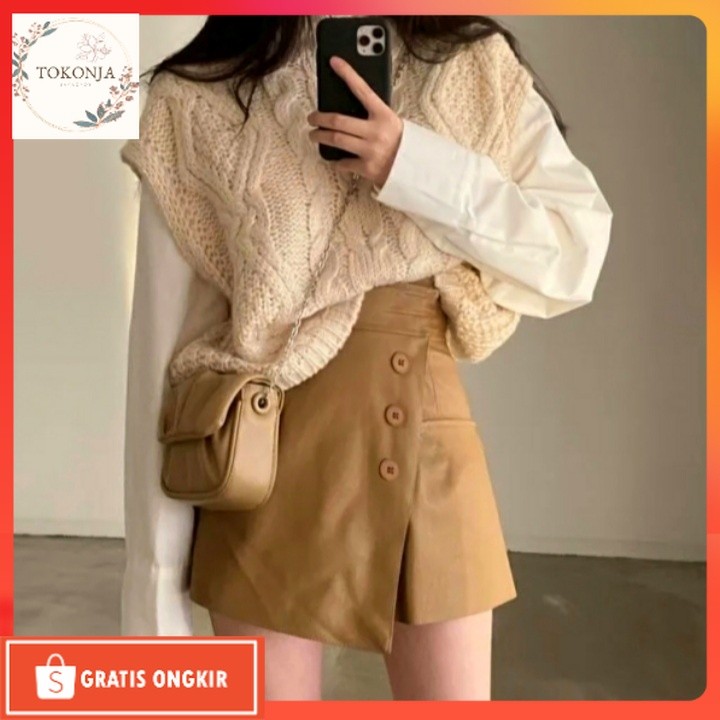 Rok Tamu / Korean Mini Skirt JUMBO-BIGSIZE - Rok Celana Pendek Wanita Hotpants Terbaru - Mini Skirt 