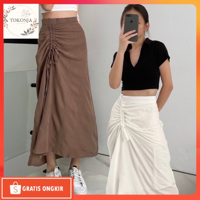 Rok Tamu / TAMARA SKIRT ROK TALI SERUT BAHAN CREPE TAMARA TWINKLE KOREA
