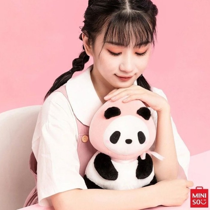 MINISO China Panda Series Peach Scent Plush - Boneka Panda Aroma Peach - Plush Toy