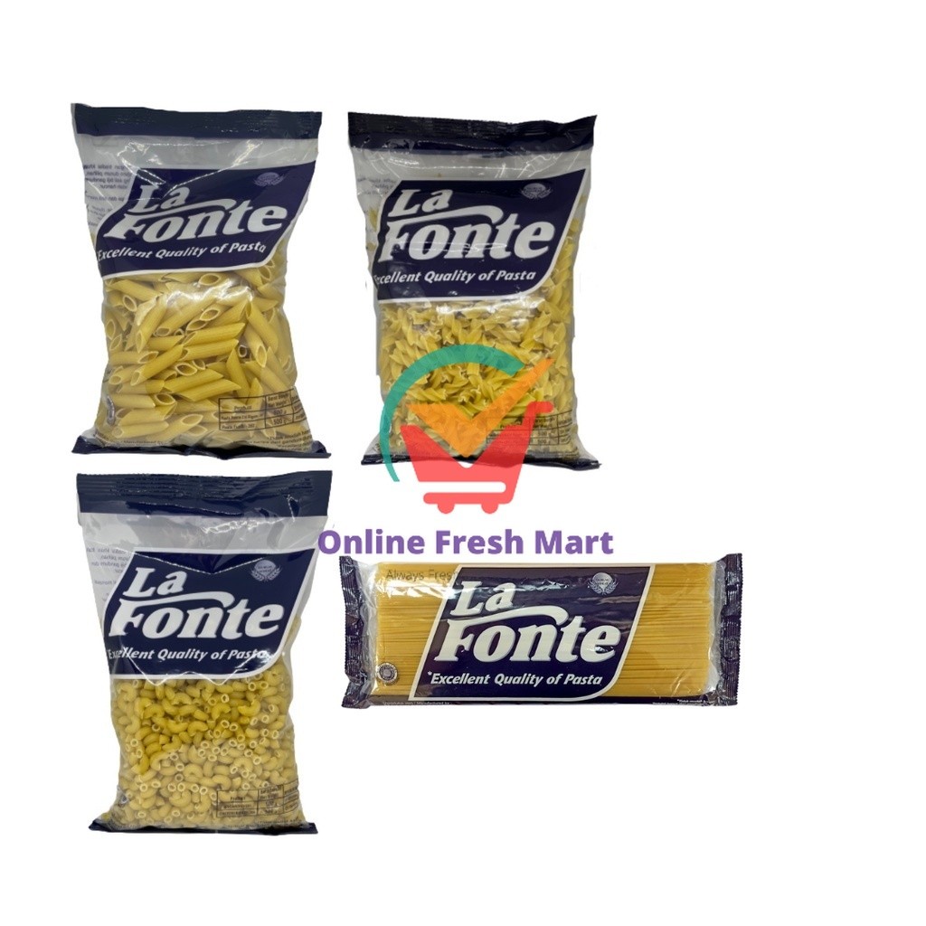 

La Fonte Pasta Chiferi Rigatti Macaroni Fusilli Penne Spaghetti - Online Fresh Mart Denpasar