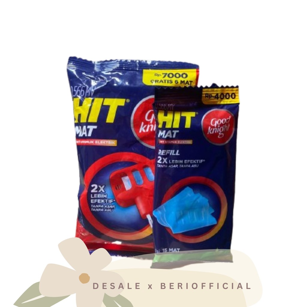 .beri. HIT MAT set ALAT ELEKTRIK GOODKNIGHT + Isi 6 Mat baru tanpa kabel dan REFILL