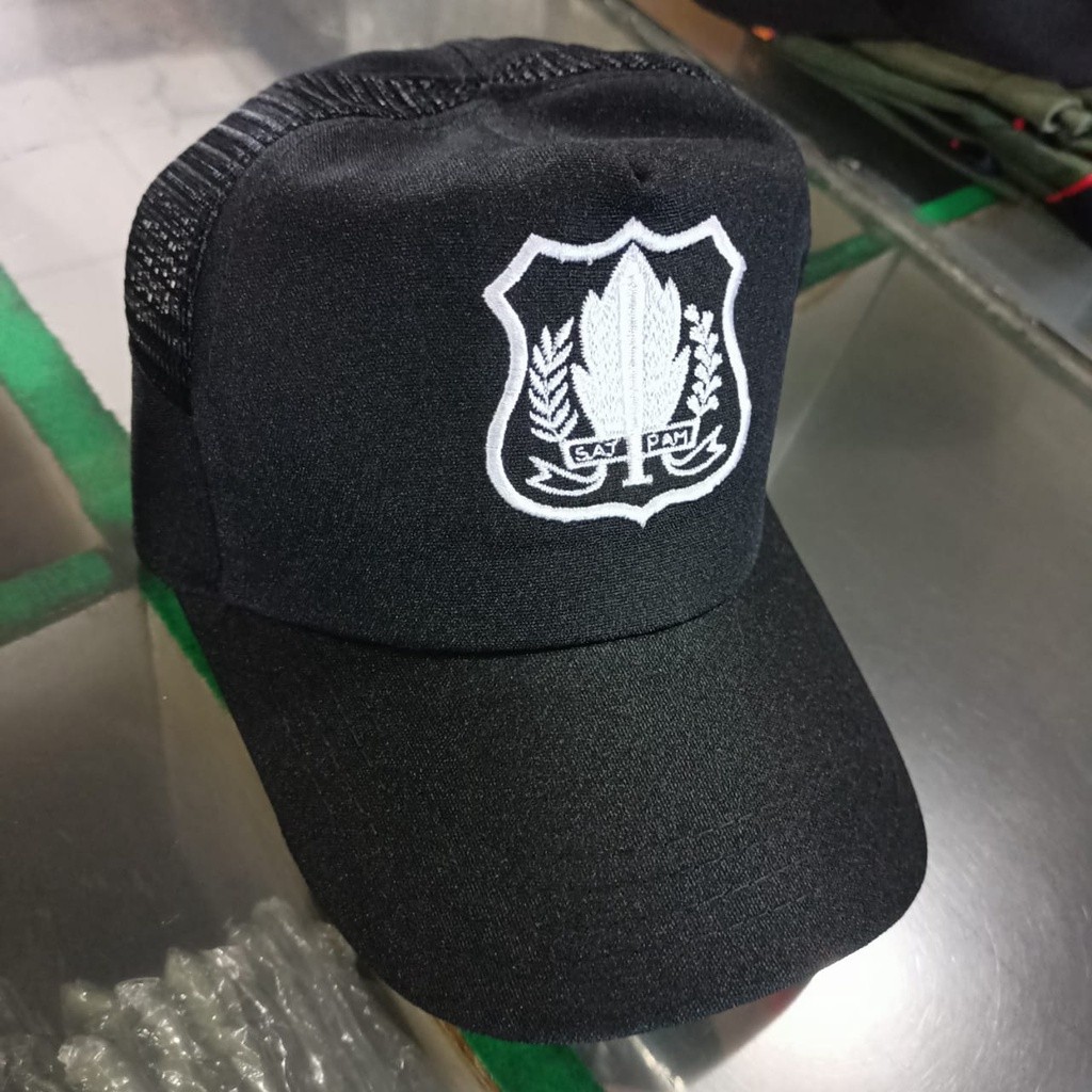 Topi Satpam Logo Hitam - Topi Logo Satpam Hitam - Topi Satpam
