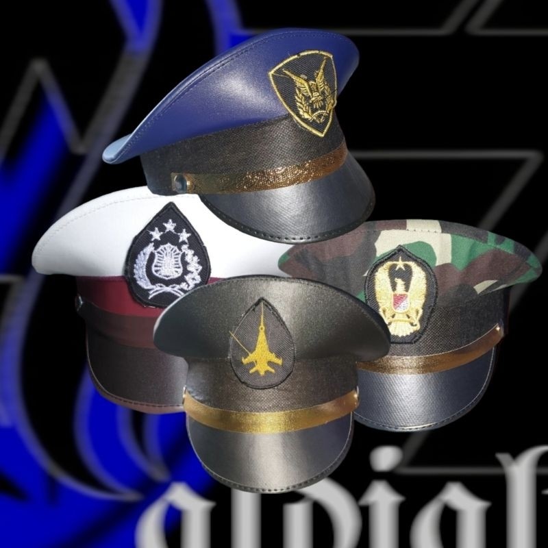TOPI PET PILOT TNI AU TNI AD POLANTAS ANAK / BERKUALITAS TINGGI MURAH