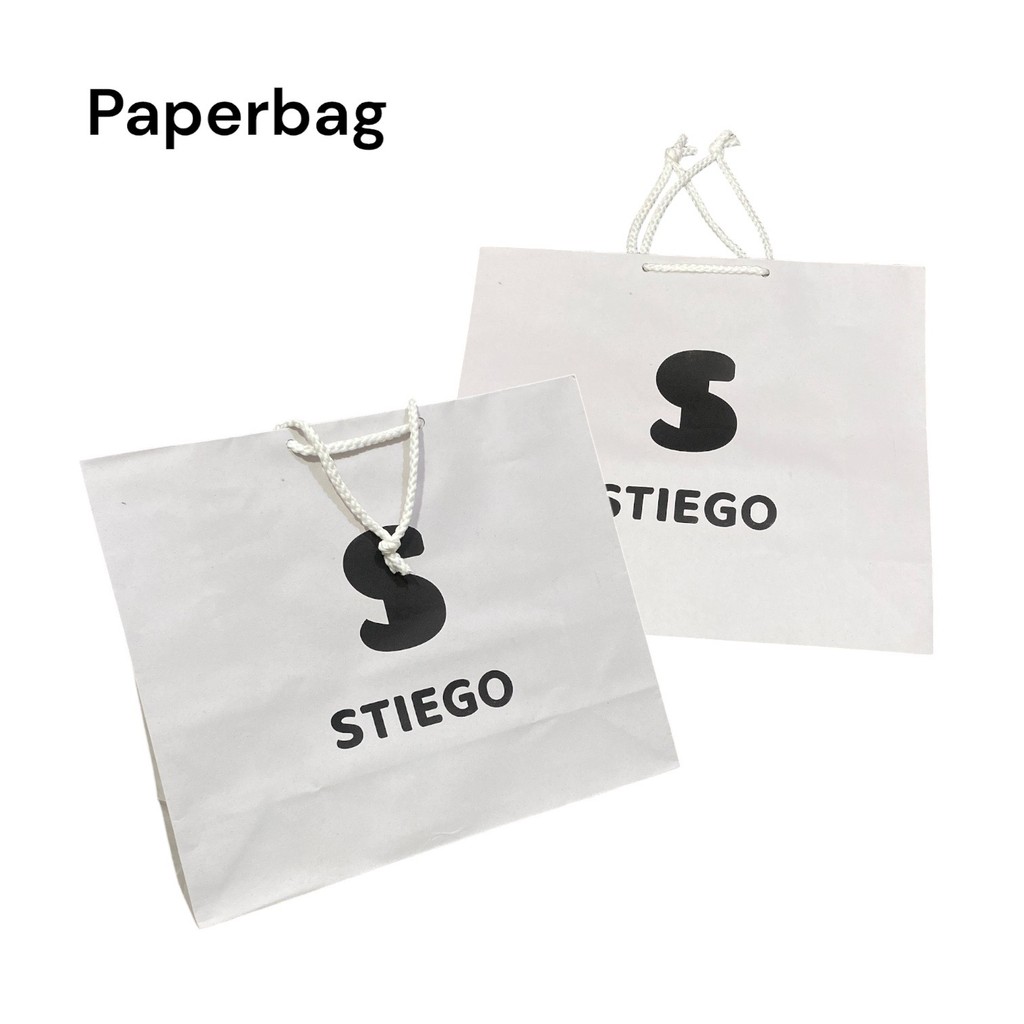

Stiego Paper bag Kraft Putih Ukuran 30*10*25 cm