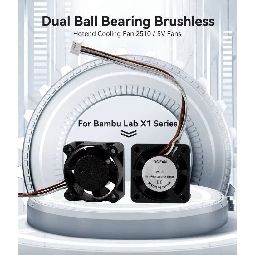 High Quality 2510 Cooling Fan Replacement for Bambu Lab X1 X1C X1E