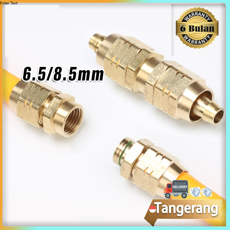 6,5mm 8,5mm Nepel Selang Air / Sambungan Selang Kuningan Ulir Universal