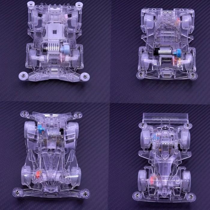 Hot Produk Mini 4wd Merk DAXING Seri Full Clear Version - BEAT TZX CLEAR Terbaik dan Terlaris