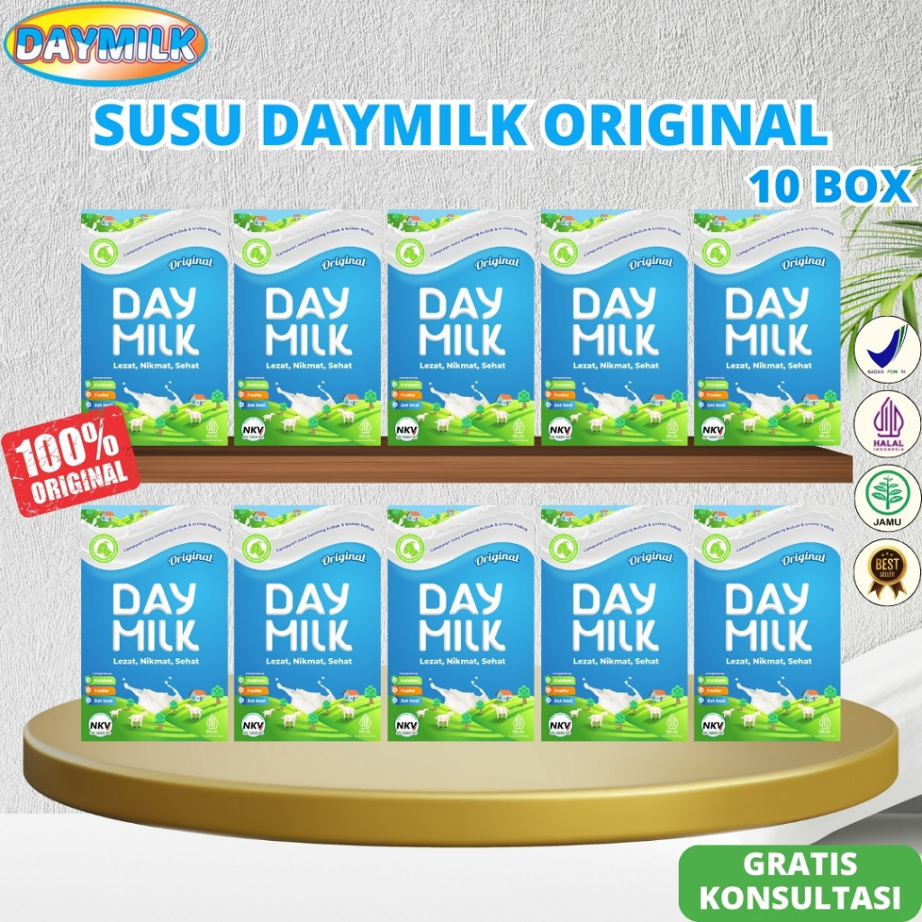 

Daymilk Original 10 Box - Susu Kambing Etawa Mengatasi Nyeri Sendi Lutut Tulang Keropos Osteoporosis