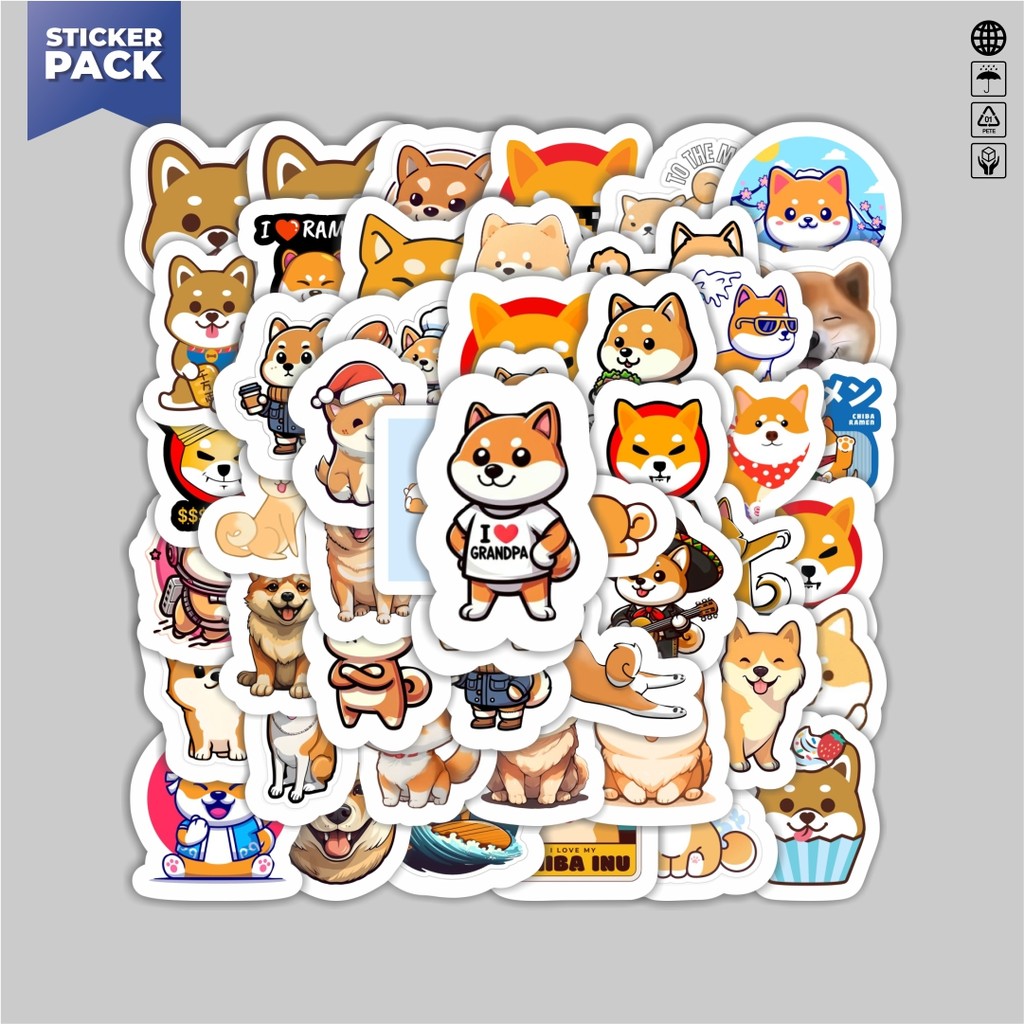 

[100PCS]Stiker Pack Stiker Hewan Shiba Corgi Aesthetic Vinyl Anti Air Dekorasi Sticker Laptop Buku Journal Koper Helm Casing HP Gitar Helm Skateboard