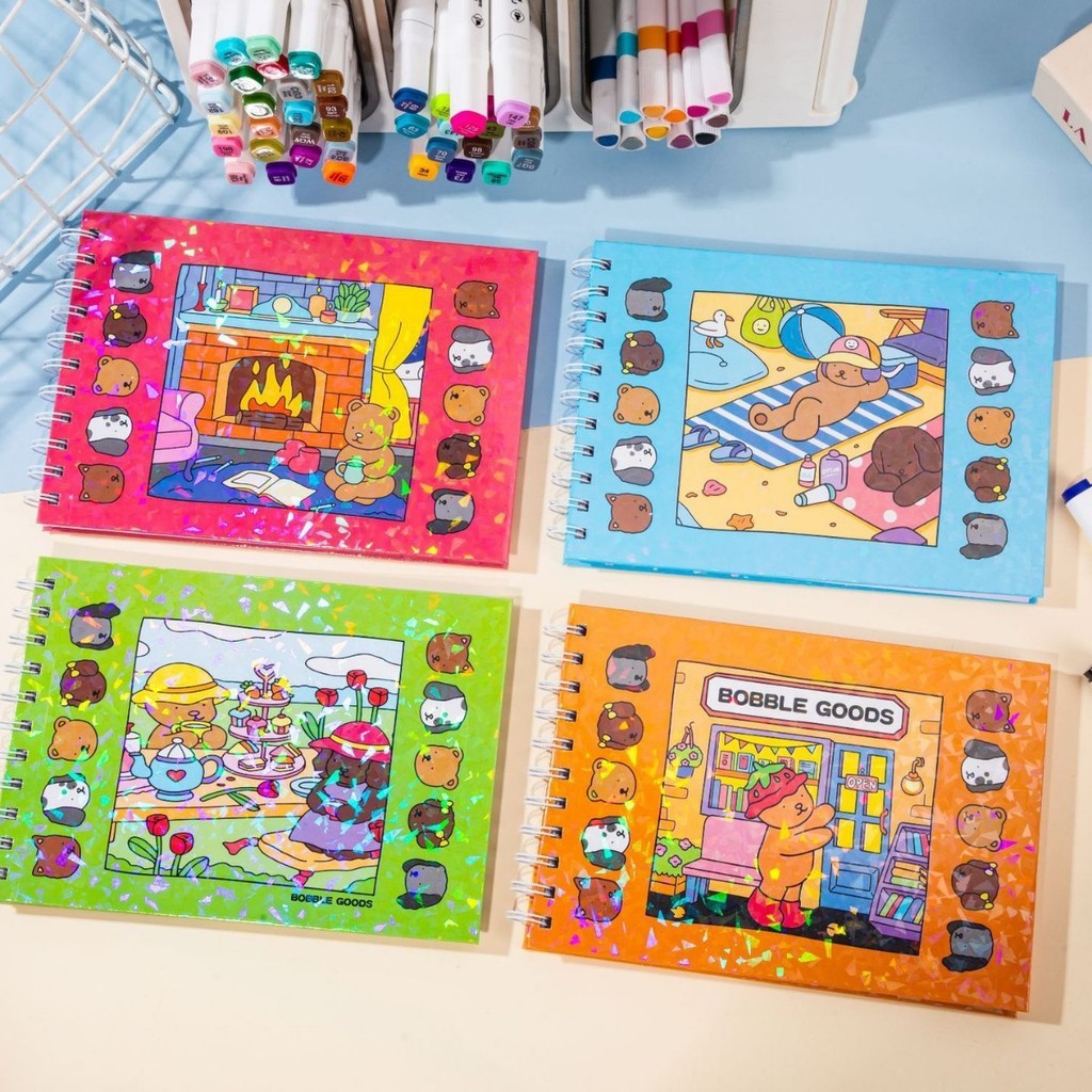

Bobbie's Goods Coloring Book Buku Mewarnai Anak Remaja Dewasa Aesthetic Kertas Tebal