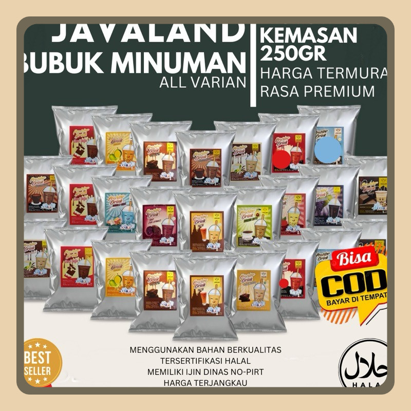 

Javaland Mix Bubuk Minuman Boba Kekinian Aneka Rasa 250gr