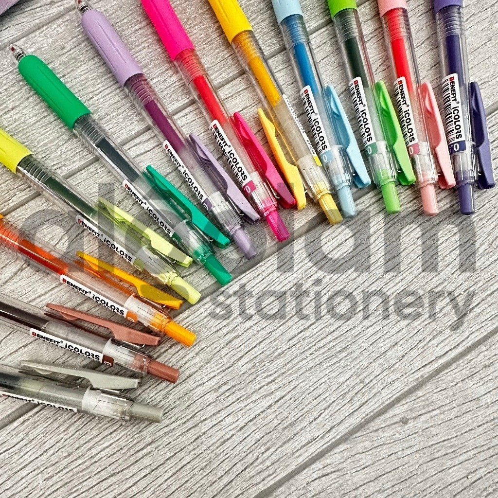 

SELUSIN ( 12 WARNA ) Pulpen Gel Pen Benefit IColors GP-866 Lengkap