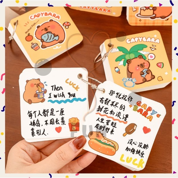 

FF Sticky Note Ring Kapibara Notepad Memo/Buku Mini Ring/Notebook Ring isi 80 lembar S-LL006