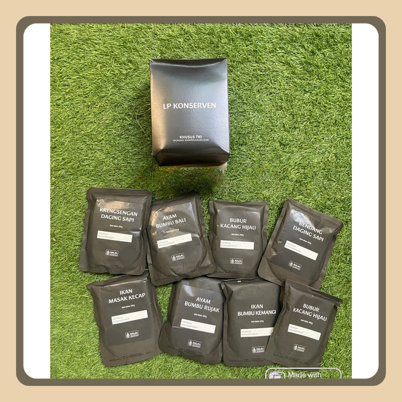 

Ransum Lauk Pauk Konserven Jatah TNI Exp 28 Februari 2026