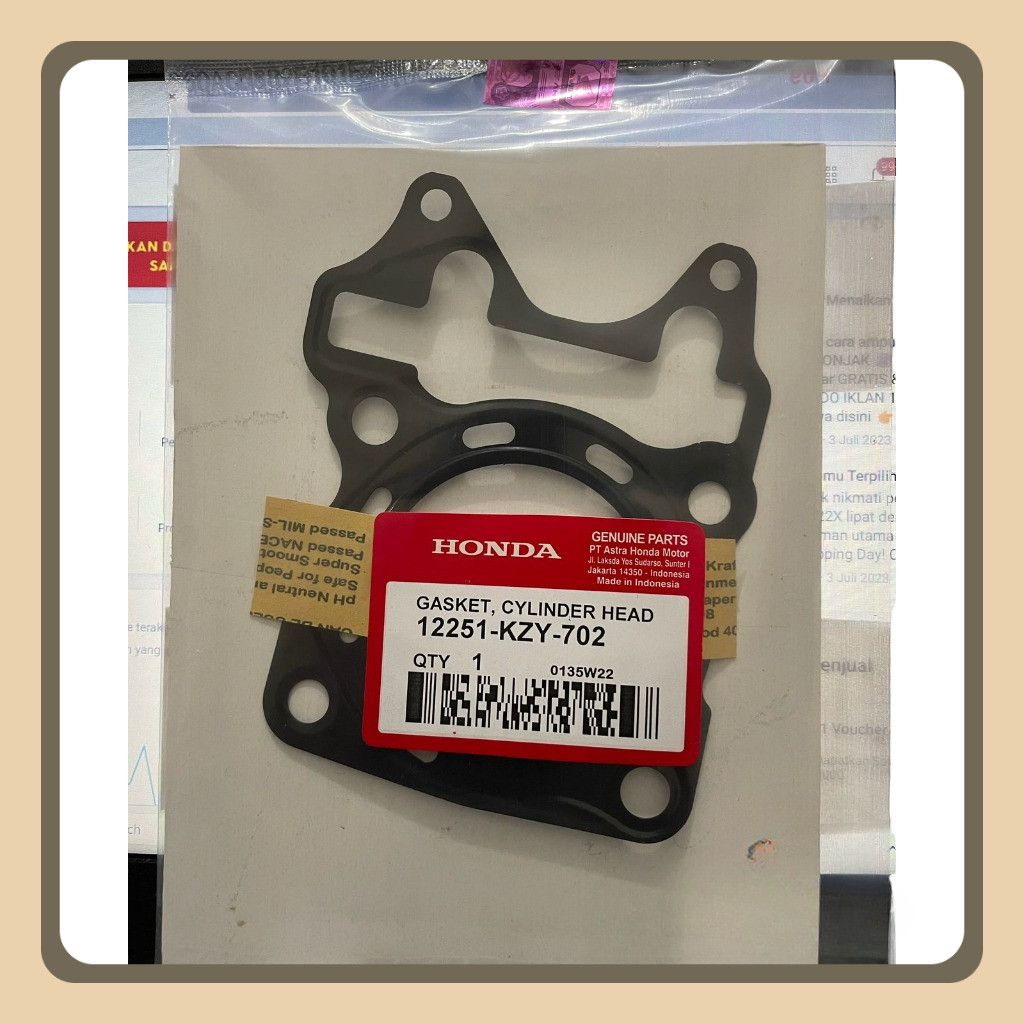PAKING GASKET HEAD VARIO 150 OLD,VARIO 150 NEW,PCX 150 KODE KZY