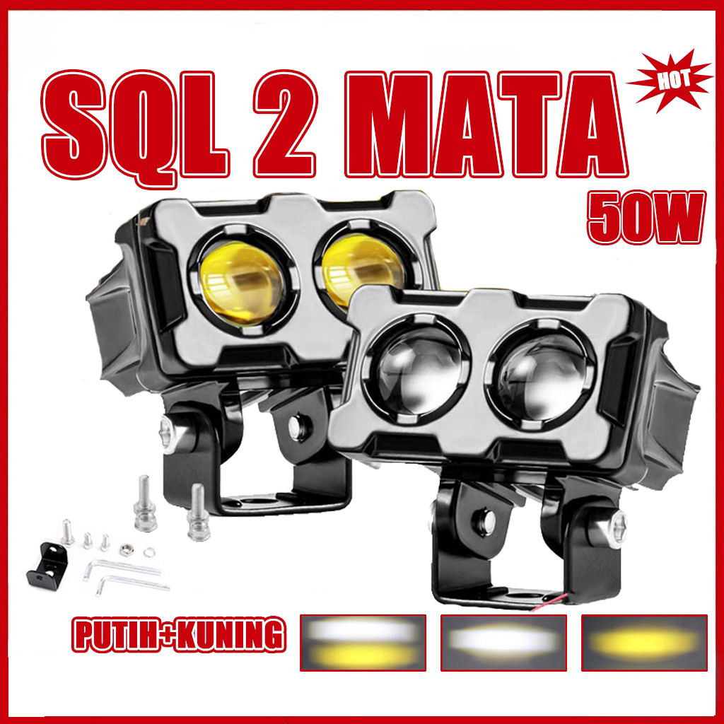 Lampu Tembak Sorot LED Laser 2 Mata/Lampu Sorot Led/Lampu Tembak SQL 2 Mata Polos Super Terang/Lampu