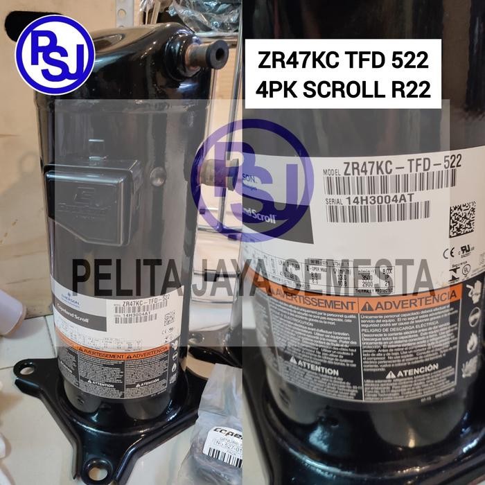 Kompresor Copeland ZR47KC-TFD-522 / Compressor Copeland ZR47KC / COMPRESSOR SCROLL 4PK ZR47 / ZR47KC