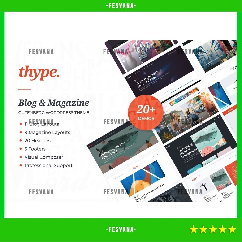 WORDPRESS THEME THYPE | PERSONAL BLOG & TRAVEL   D5229 TEMA TEMPLATE WEB BY FESVANA ORIGINAL