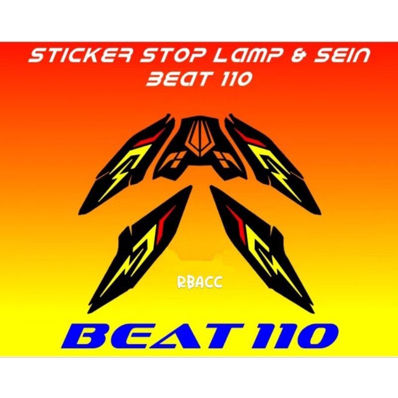 Stiker sein stoplamp variasi beat deluxe all new 2021-2024 stiker beat deluxe