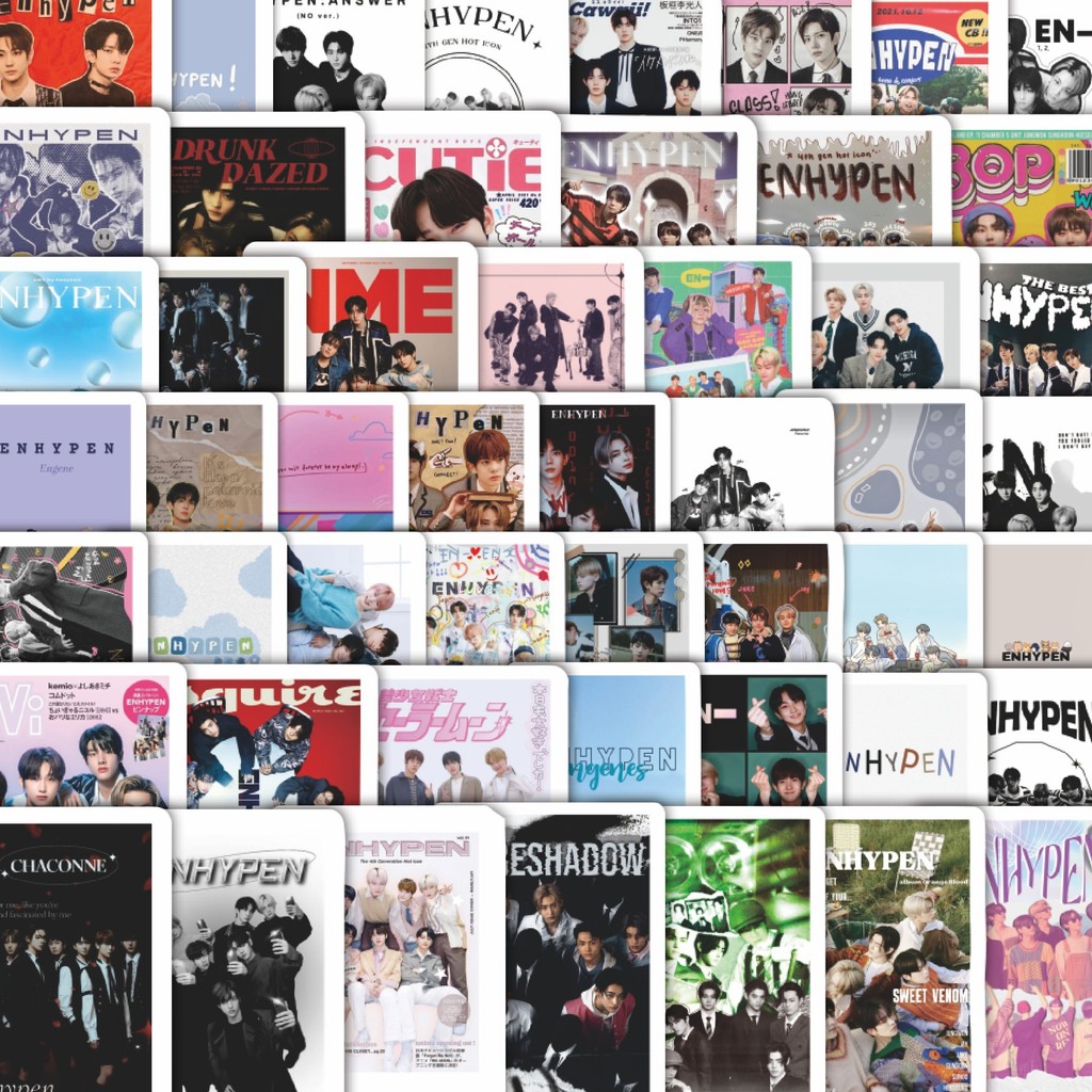 

Stiker Cutting Pack Stiker Enhypen Isi 100Pcs Series Aesthetic Lucu Keren Untuk Koper Bahan Vynil