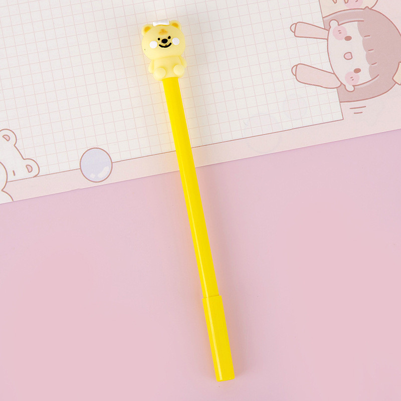 

1 Piece Stationery Cute Candy Color Bear Stationary Cartoon Animals School Office Kawaii Supplies Creative Gel Pen