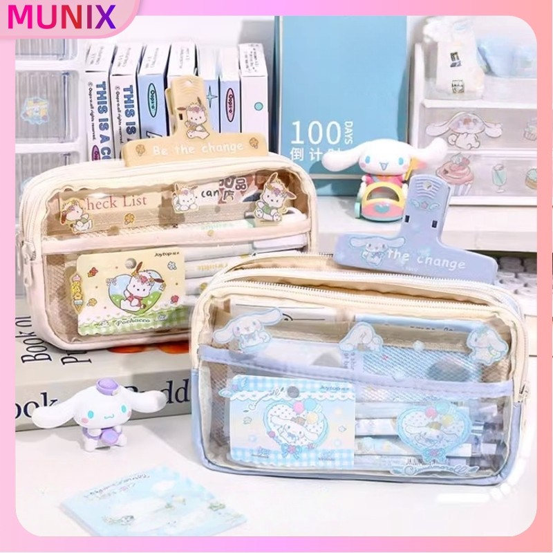 

Tas Pensil Transparan Besar-Sanrio Cinnamoroll Kuromi,Tempat Alat Tulis Aesthetic - COD Ready